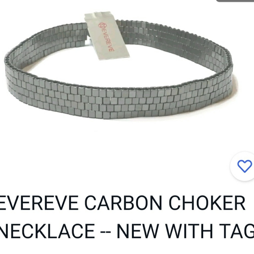 Black carbon metal necklace